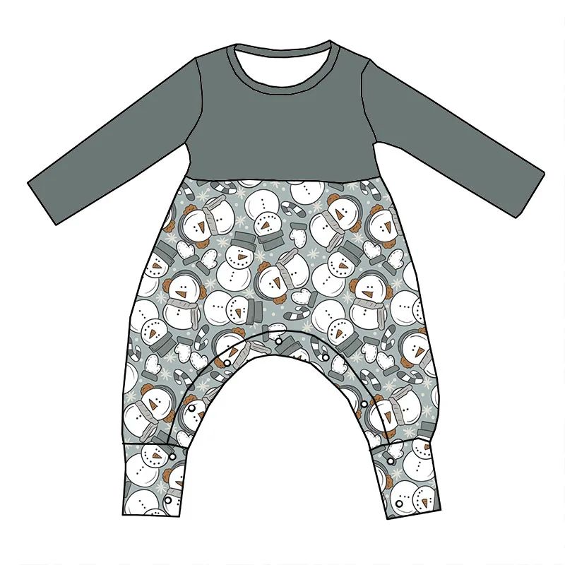 Western Newborn Baby Boutique Kids Girls Clothing Long Sleeve Jumpsuit Pajamas Romper - Image 2