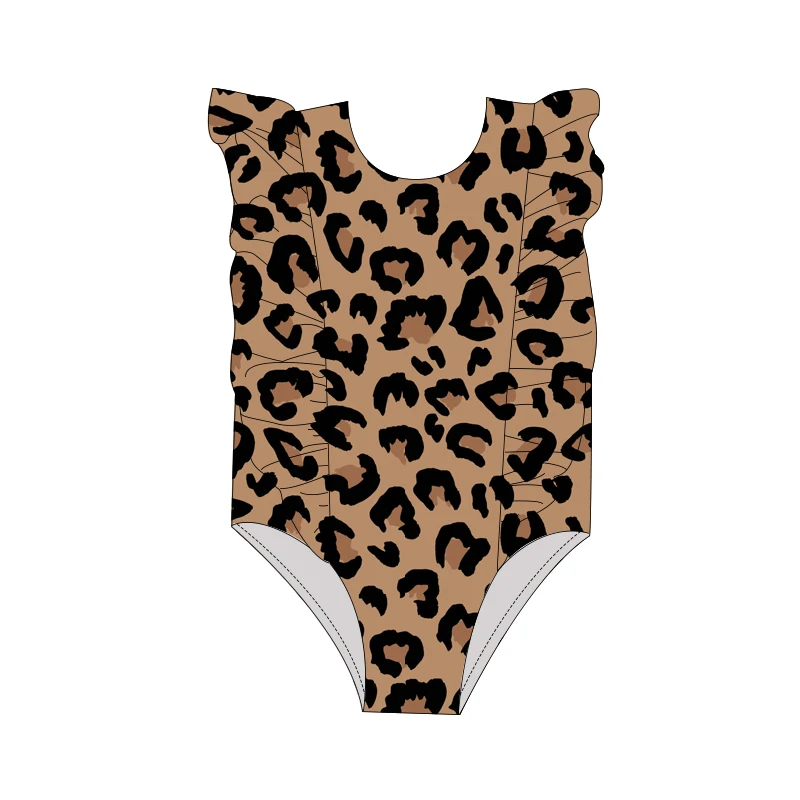 Wholesale Girls One Piece Summer Swimwear Cute Ruffle Swimsuit Baby Fashion Design Custom Printing Sweet Swimsuit - Image 4